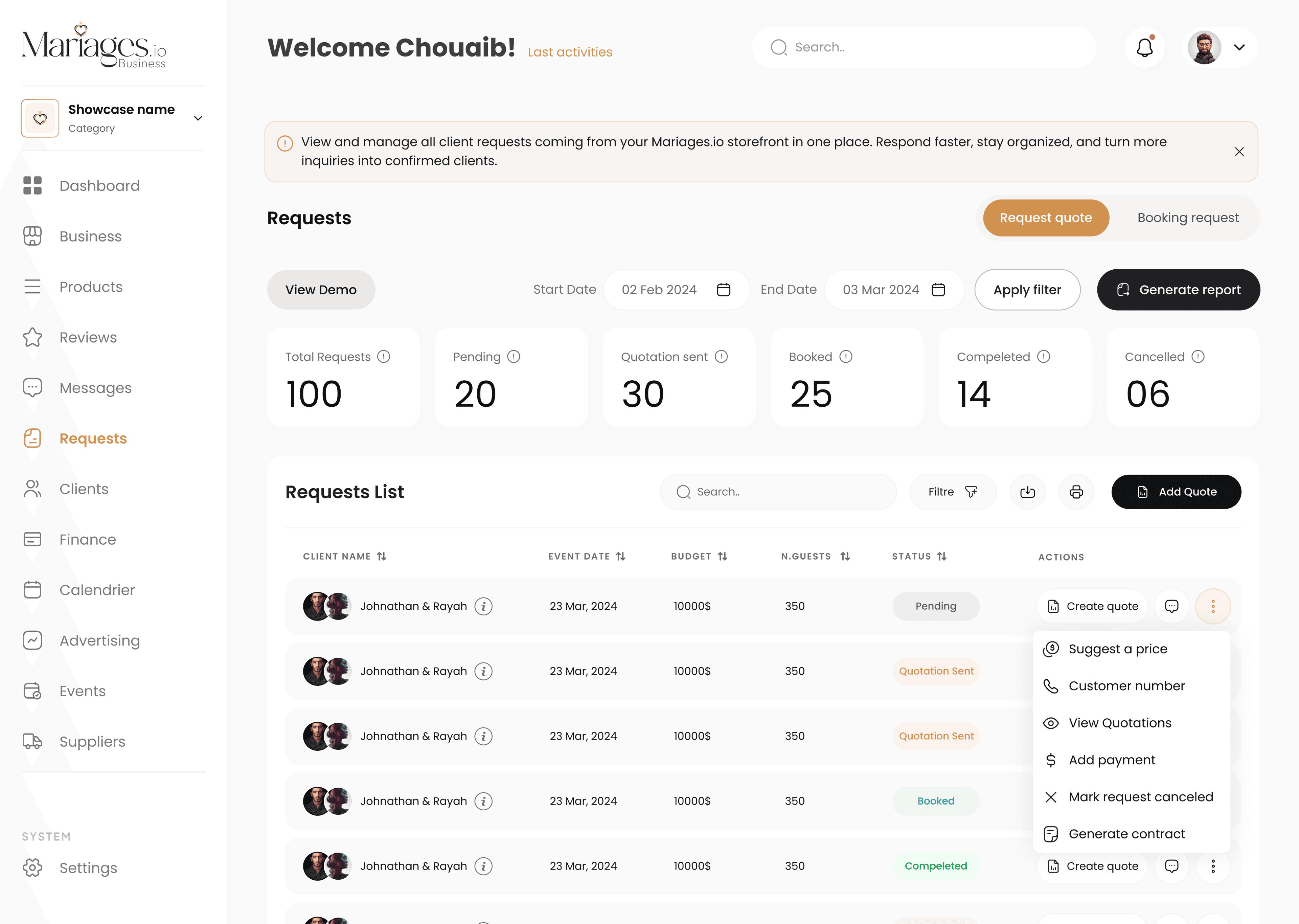 Ne manquez jamais une demande de devis